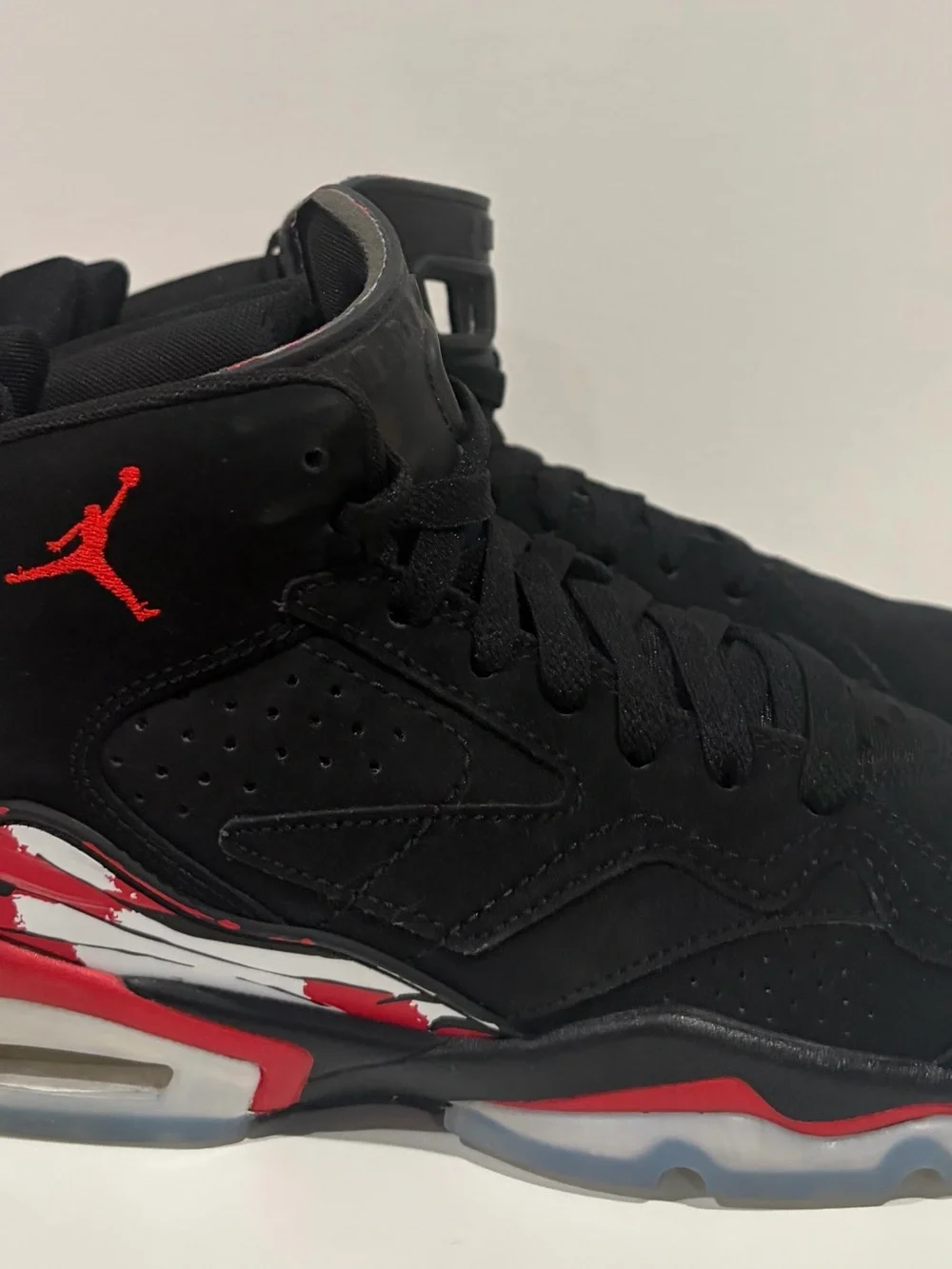 Air Jordan Black and Red High-Top Sneakers